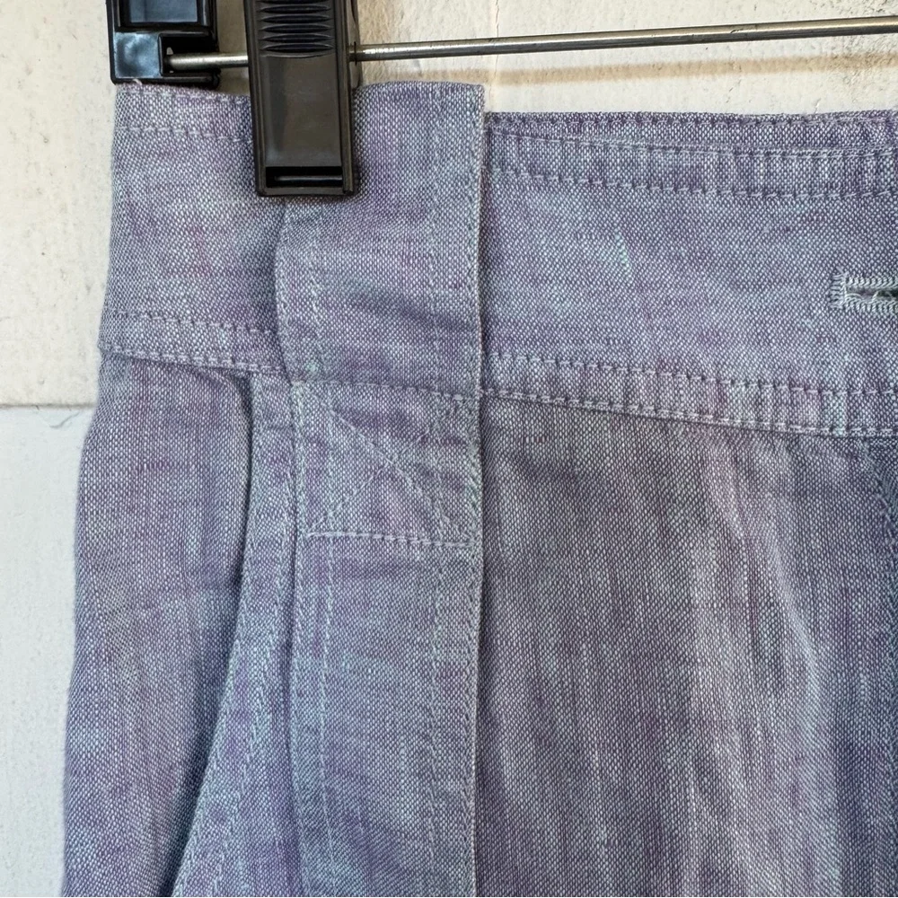 J. Crew Maryam Nassir Zadeh Dual-Tone Linen Trouser Purple Blue size 00